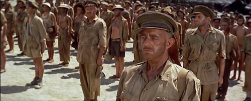 screencapped-movies-tv:The Bridge on the River Kwai (1957) with William Holden, Alec Guinness, Sessu