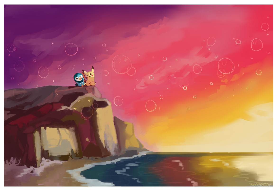 bigglyboof: Drew a piece inspired by a certain place from the Pokemon Mystery Dungeon: