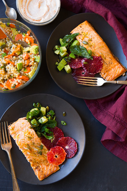 beautifulpicturesofhealthyfood:  Blood Orange Roasted Salmon…RECIPE