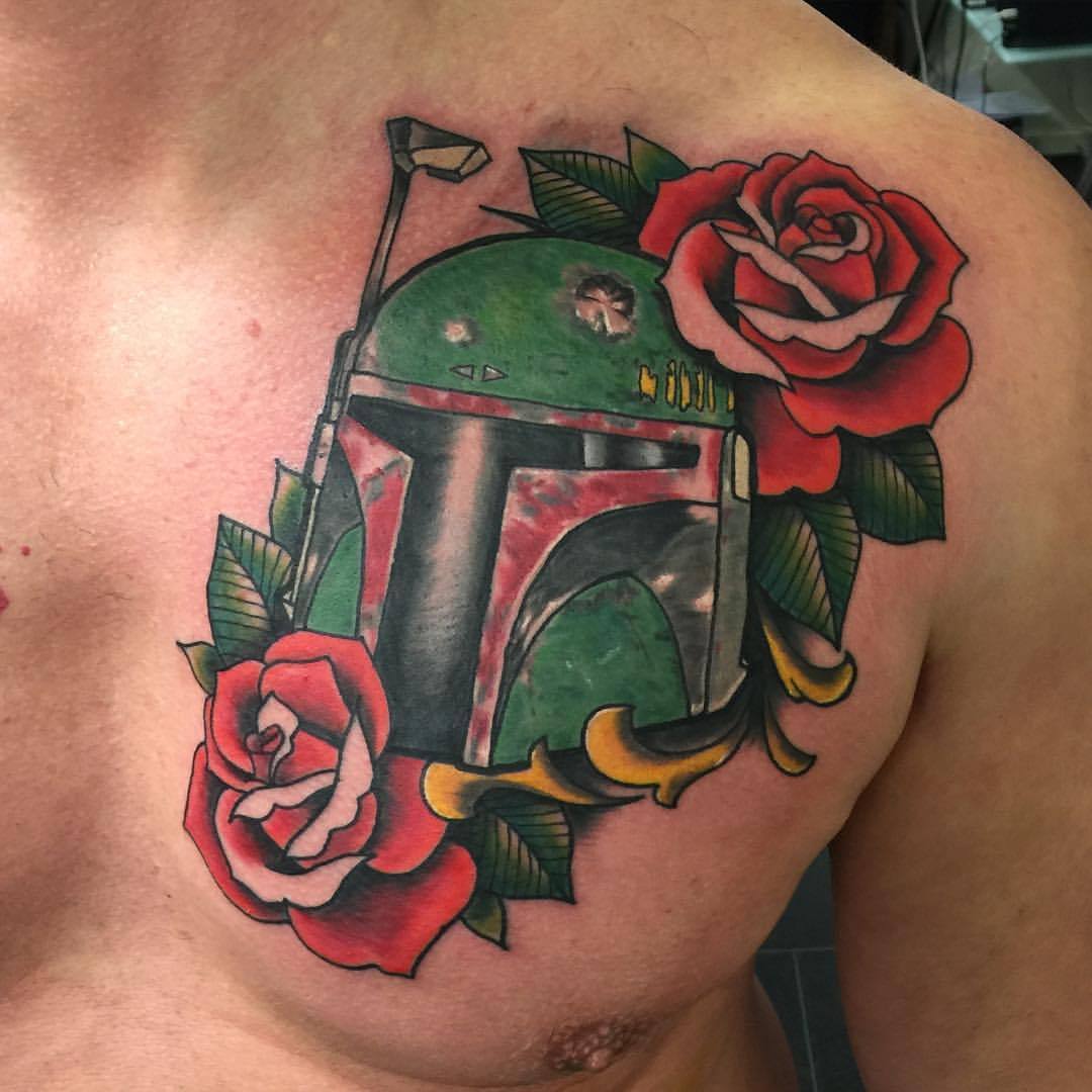 I got a Boba Fett Tattoo on Tuesday What do you think  rStarWars