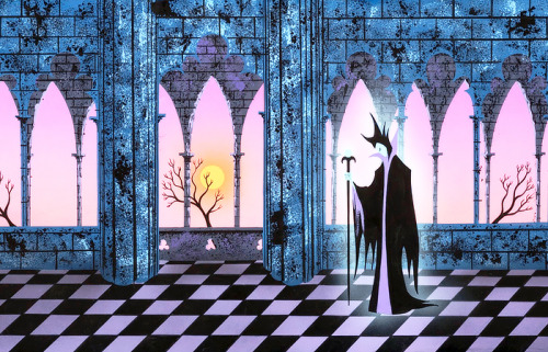 capturingdisney:Maleficent concept art by Eyvind Earle.