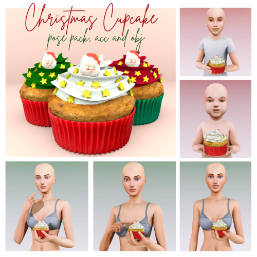 Christmas Gift     Cupcake object, acc and pose pack! More info at my blog!   For early acess, exclu