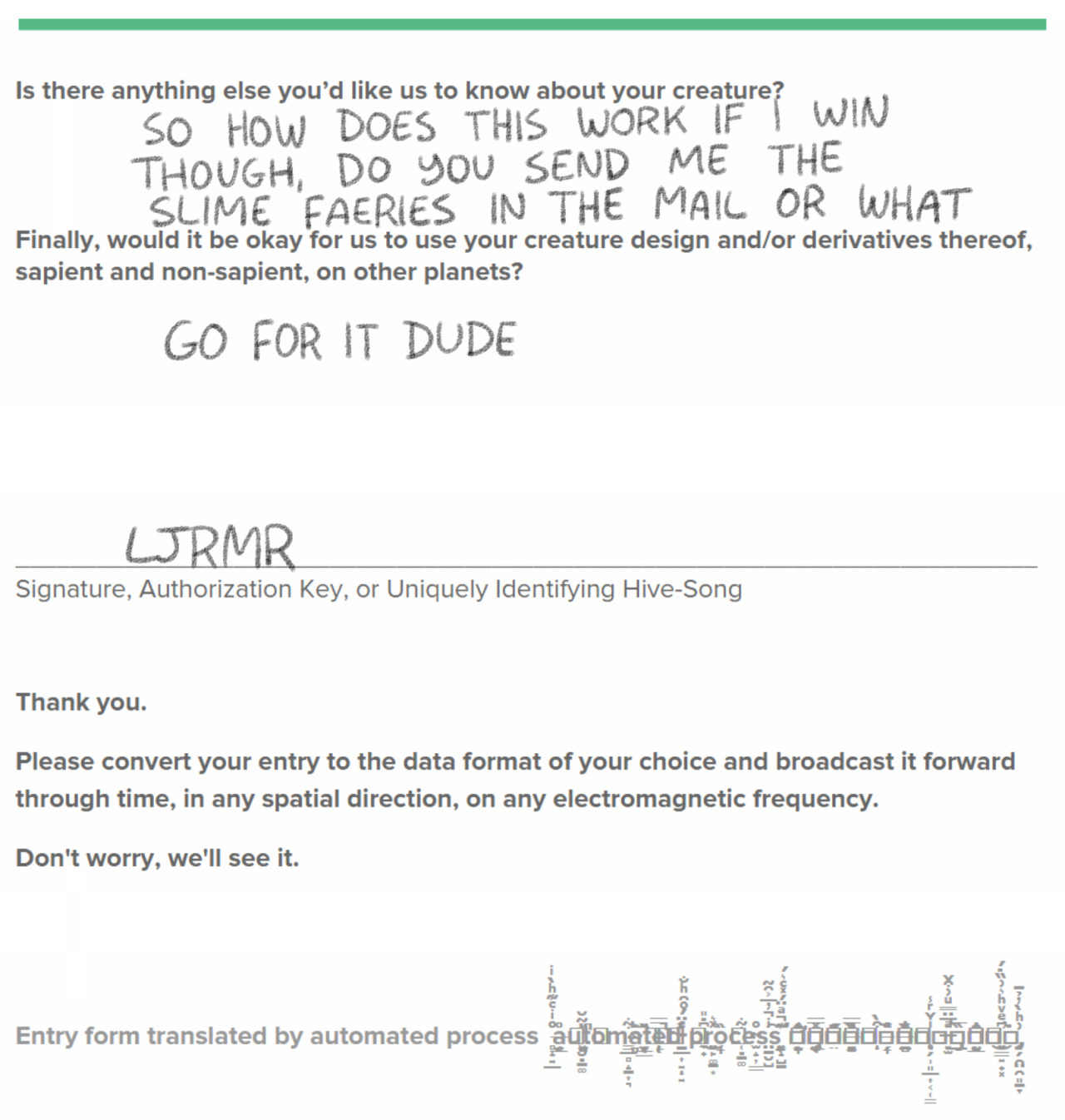 ljrmr:  ljrmr:  crossing my fingers  oh shit you guys i think i won 