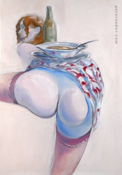 Laraottlik:  (The Woman)Still Life By Péter Nádoroil On Canvas 2007