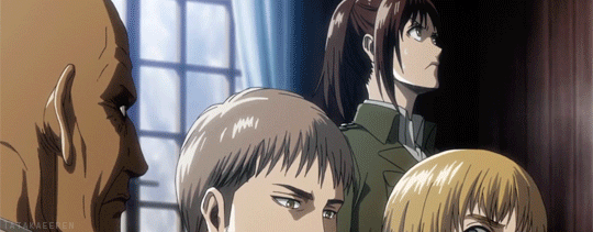 tatakaeeren:  “Was wrong, Braus? Not going to sit?” “No! I’m fine right here!”