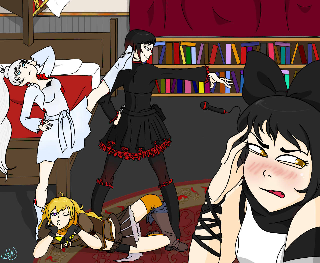 sgt-pineyapple:  B: “Um… guys?”R: “We’ve been expecting you.”Y: *wink*W: