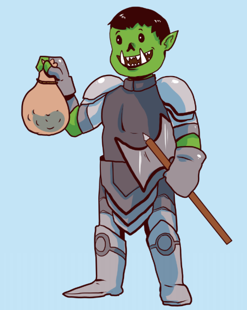 Some commissions! A got a few DnD/Fantasy themed ones, and I was pretty happy! Actual fact: Half-Orc