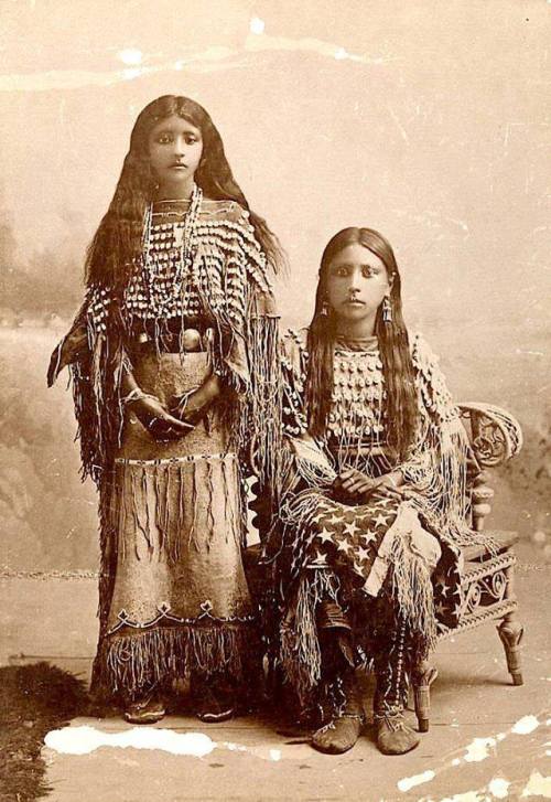  Kiowa girls (one is named “Josie”). ca. 1890. Photo by C.C. Stotz. 