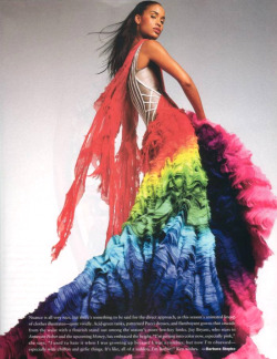 femmequeens:  Joy Bryant in a Alexander McQueen