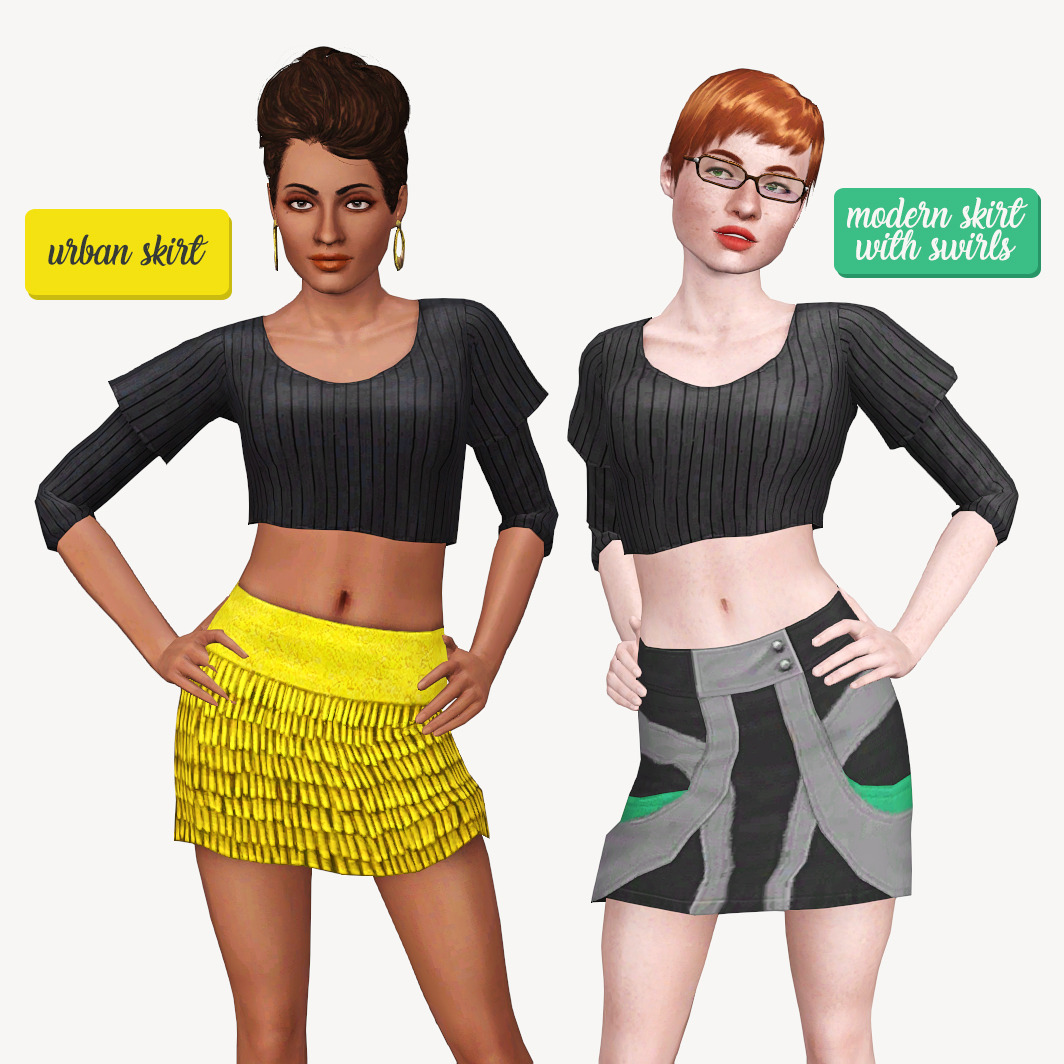 Emily CC Finds - sweetdevil-sims: Store Modern Skirt with Swirls...