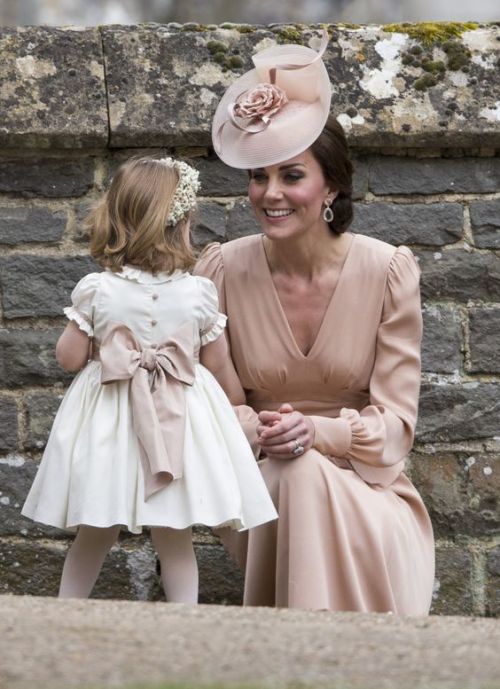 The Duchess of Cambridge with her daughter Princess Charlotte