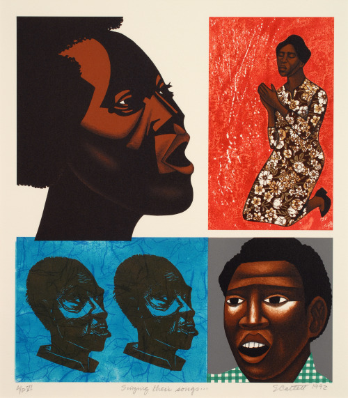 Assorted works from African-American sculptor and printmaker, Elizabeth Catlett.