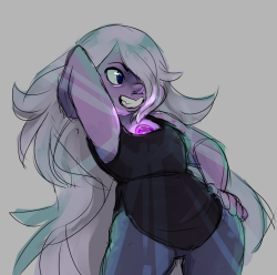 crimpeekodraws:  I was TRYING to do an Amethyst and Peridot fusion which was asked for a lot but I just couldn’t get the design out, but i like these enough to upload them by themselves