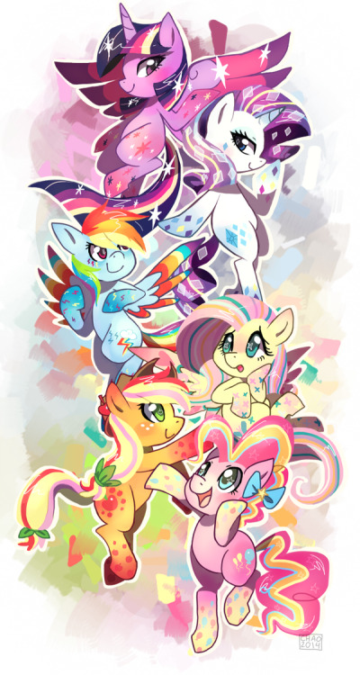 zenbupony:  Rainbow Power!! by ChocoChaoFun 