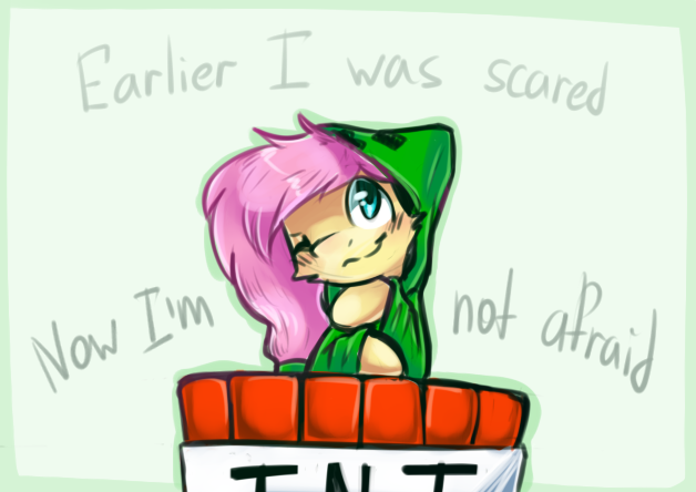 ask-creepyshy:   Earlier I was scared.Now I’m not afraid.  Еще я обновила