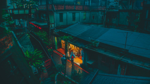 terranaut: More of the town that inspired Spirited Away. Rain and Lights - Jiufen, Taiwan - February