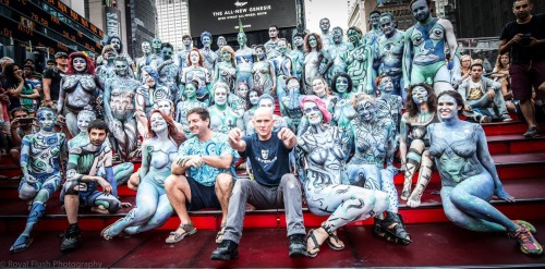nudism-naturism:  Recap, photos & videos from NYC Body Painting Day 2014!  Hosted by Andy Golub, Craig Tracy & Young Naturists America. It was amazing. 