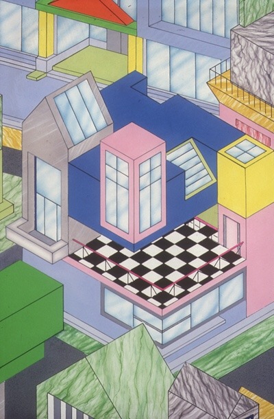 Georg J. Sowden, architectural drawings, 1984. For Memphis Milano. Via sowdendesign