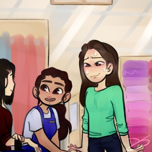 When you’re shopping with your mom and the cute employee comes over to help.