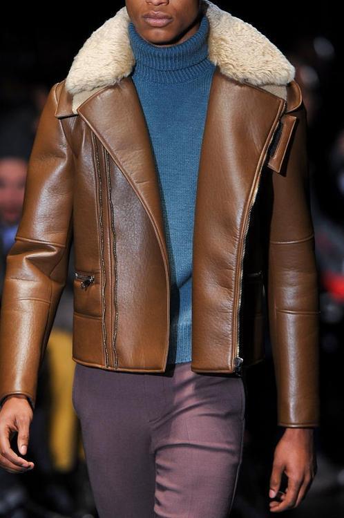 Gentleman Forever Men's Fashion Blog - Leather Jacket with Collar