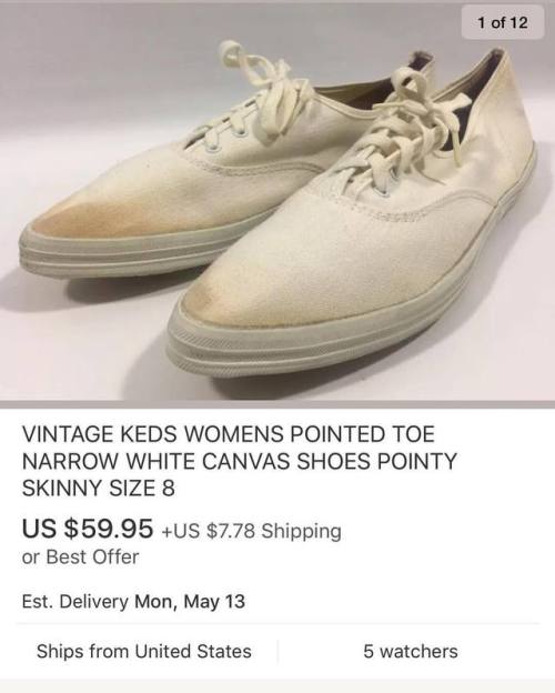 PSA: Pointy Keds size 8 on ebay!https://www.instagram.com/p/BxH4xgNAttc/?igshid=16bj5bjwkj54l