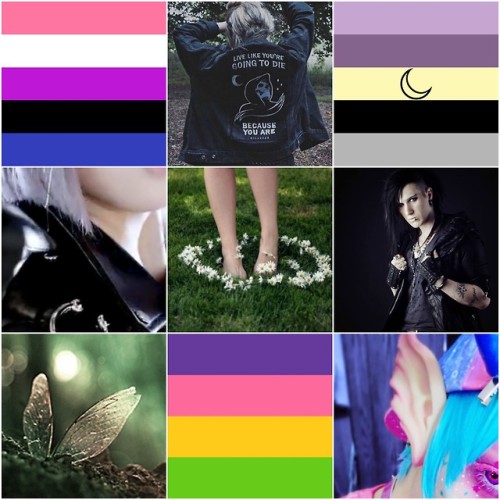 genderqueer-dream: Genderfluid Lunarian Lesbian goth and fairy moodboard for anon!