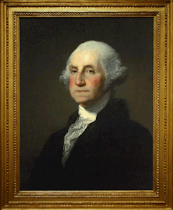 danielpardini:  .gif remix of President George Washington painting. &ldquo;out of breath&rdquo; 