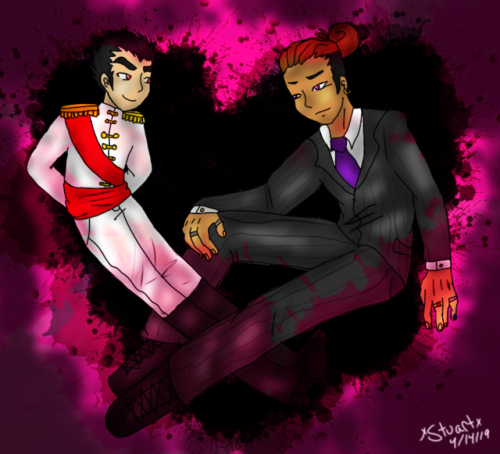 stuartdoodles:SHSL Prince Kiyotaka Ishimaru and SHSL Yakuza Mondo Oowada 