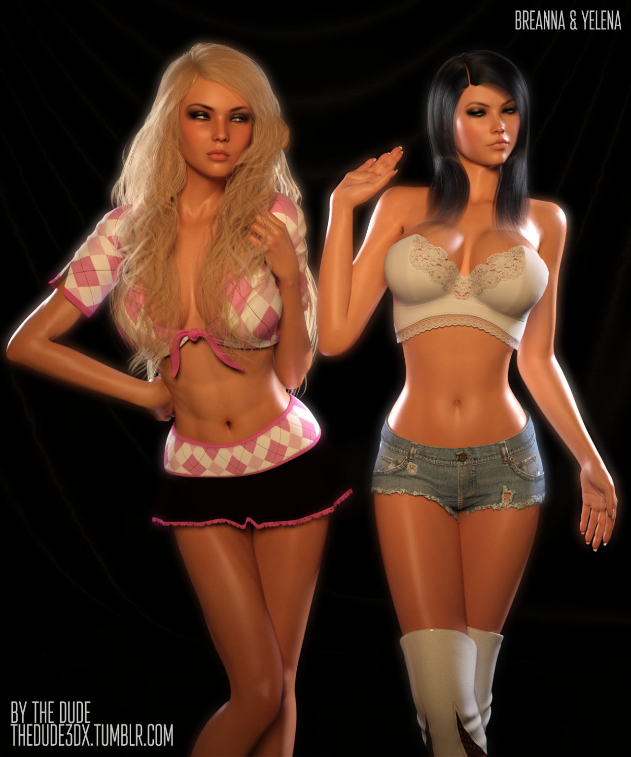 thedude3dx:  Breanna and Yelena meet for the first time. Not too fond of each other!
