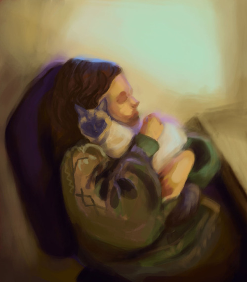 March 2019 Digital Painting, Sketch Done On Photoshop Inspired By An Old Personal Picture.