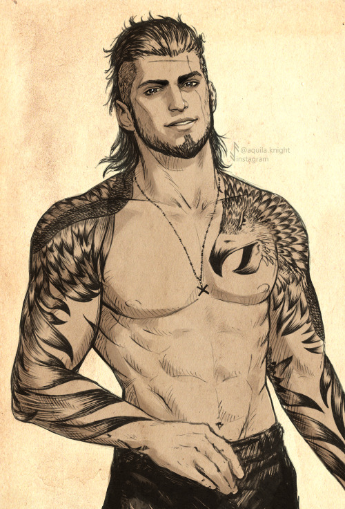 Gladio and his eagle tattooReference