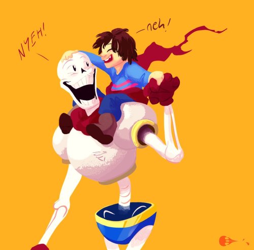 iscoppie:i always forget Papyrus wears black stuff on his limbs but hey, maybe he wanted to catch so