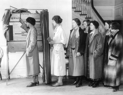 “In the 1920&rsquo;s, voting booths were set up on campus for students to practice a new e