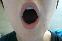 whore-kira:  Was würdet ihr machen bei so einem schön geöffnetem Mund?  I would use this mouth as my cumbucket and fuck it whenever I want. 