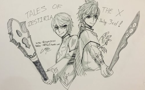 2016/7/3 was at cosfest today and drew sormik!! It was nice to see TOZ merch today!! Tales of Zestir