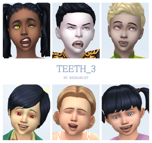 TEETH_3Maxis MatchBase GameNew MeshHuman, Alien, Vampire, MermaidChild, Toddler2 swatches (original,