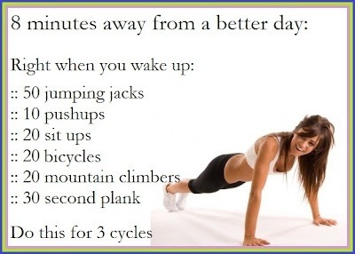 Make a better day by doing these simple workoutFollow the workout plan to better your life