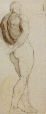 Walter Appleton Clark (American; 1876–1906)Male Figure Study                 ca. mid-late 1890sPencil drawing Library of Congress, Prints and Photographs Division, Washington, D.C.