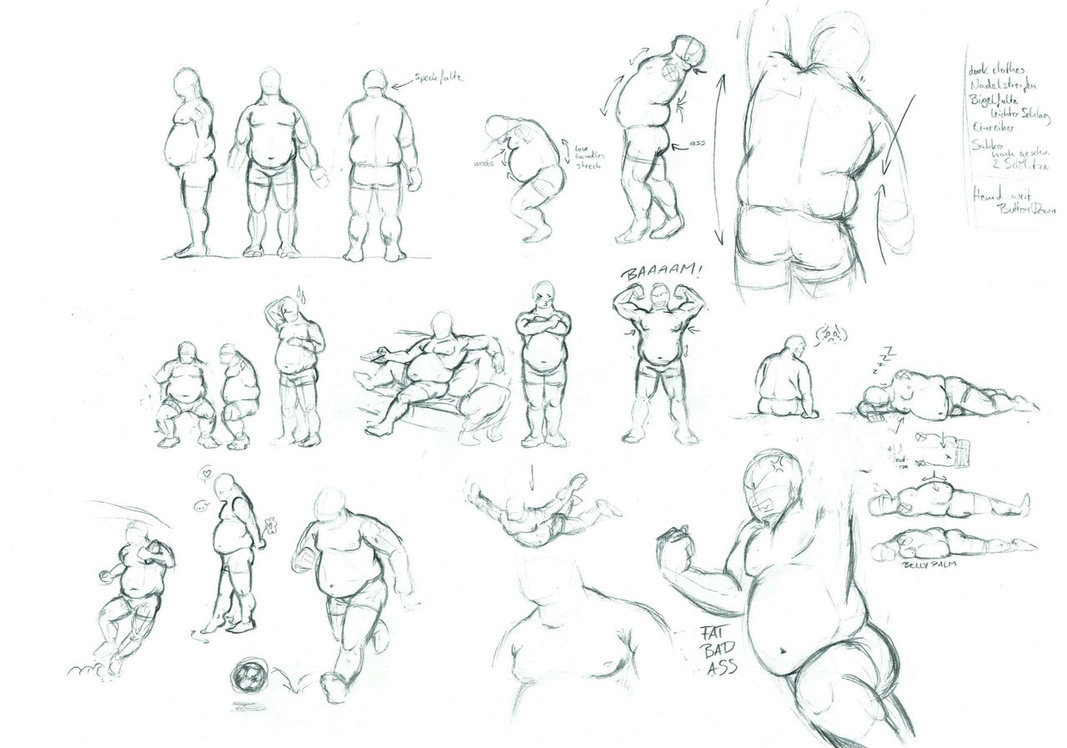 Fat body sketch by Joey-Toons on DeviantArt