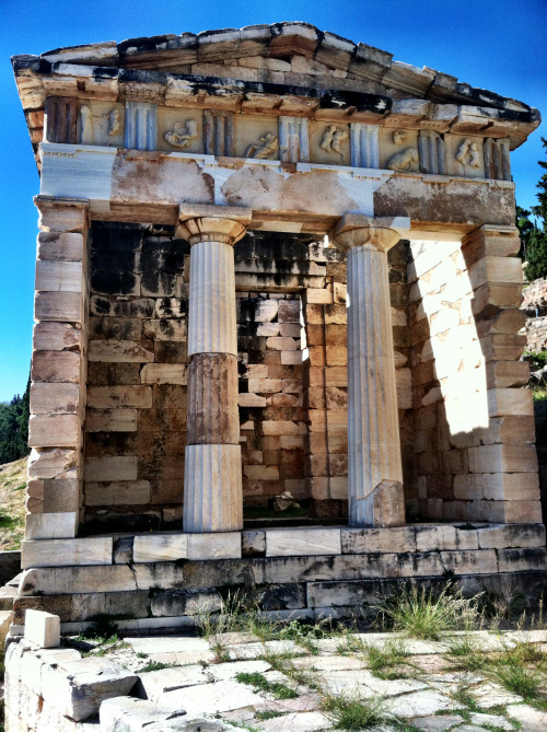 anothervodkastinger:The Treasury of Athens, Delphi Greece