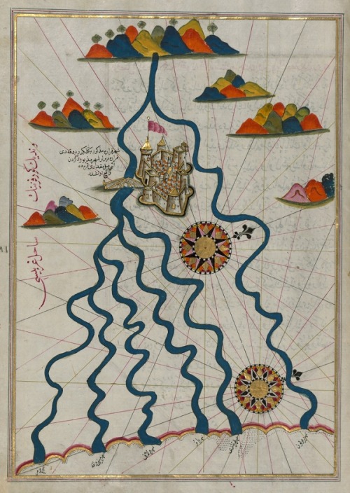 publicdomainreview:The maps of Piri Reis, a 16th-century Ottoman Admiral famous for his maps and cha