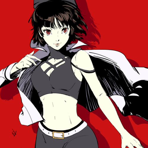 brinkofmemories:brinkofmemories:#MakotoNiijima from #Persona5 dressed up as #Blake from #RWBY!Bump!