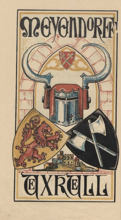 Medieval booksnbuildings:From a book on Baltic German heraldry (1902) (Estonian National Library