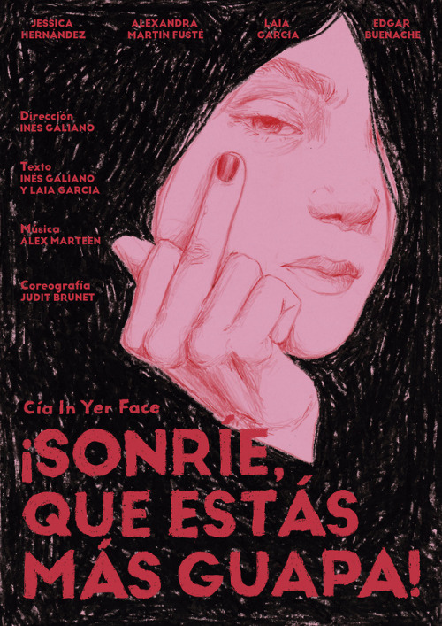 Poster for theatre play ¡Sonríe, que estás más guapa! 2019Crayon and