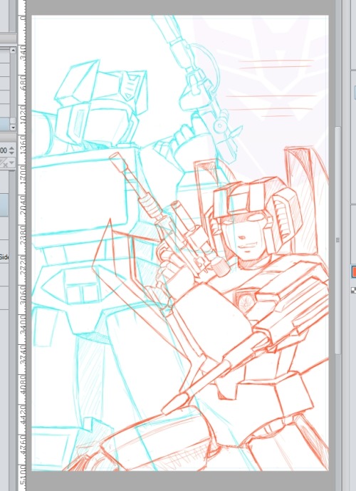 XXX eikuuhyoart:  Slowly working on my last Botcon photo