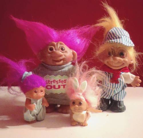 I bought a family of troll dolls today because I&rsquo;m obsessed with the one that has the &ldquo;S