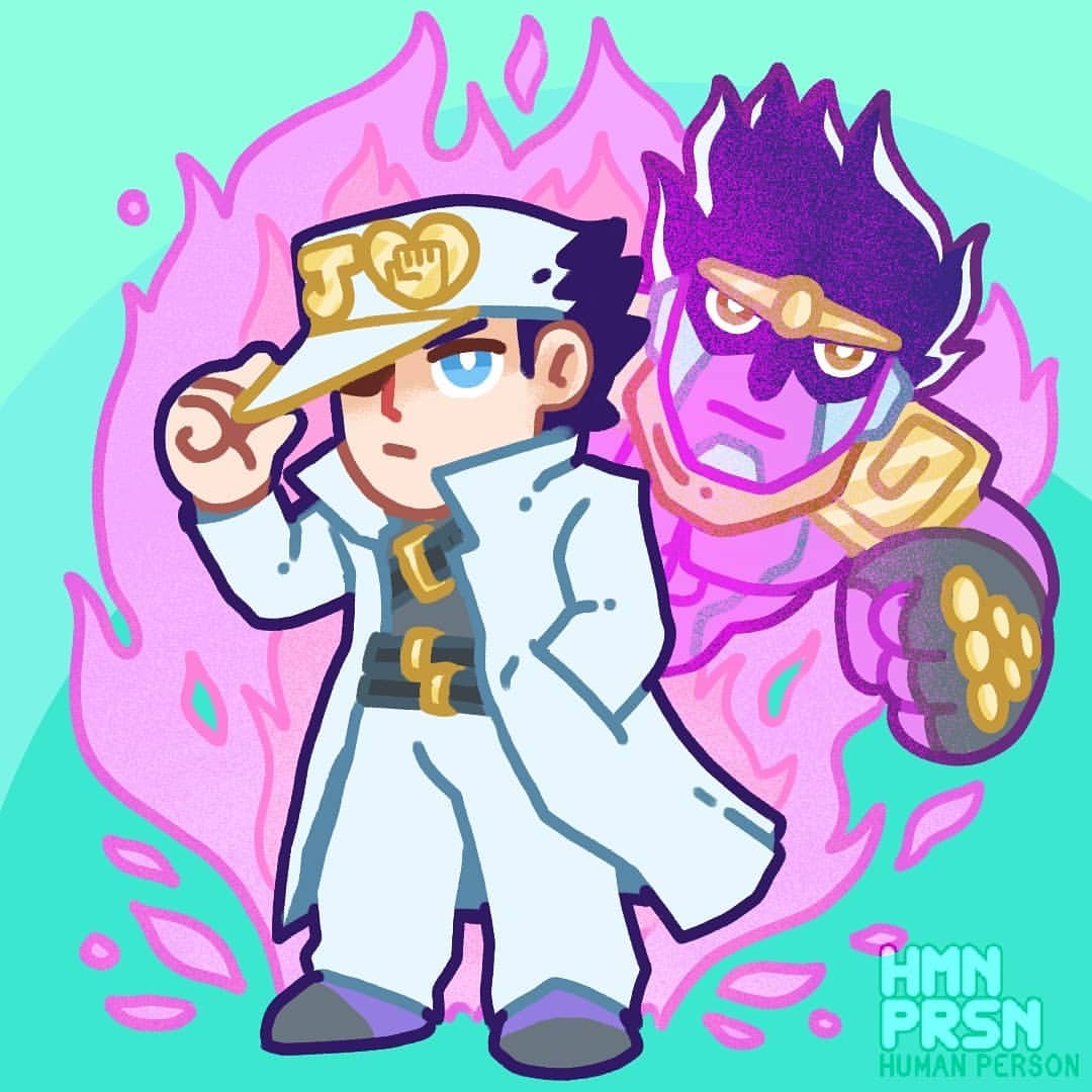 Jotaro and Star Platinum #jojosbizarreadventure #jotaro #starplatinum