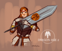Untaintedtea:  Scribble Of Aveline As Red From Transistor For The   Dragonage60Min