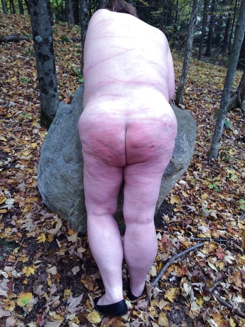 luvmaturearse:Thrashed and degraded, she’s now ready to be sodomised by my three friends.