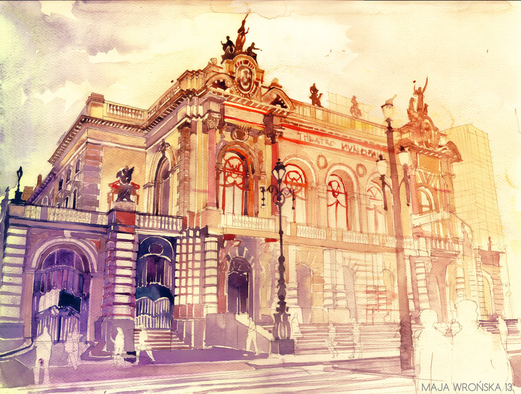 artmonia:  Maja Wrońska - 24 year old female artist from Poland. Watercolor on